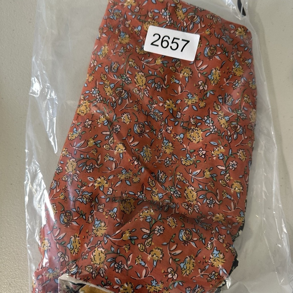 Natural Life Pull on Wide Leg Pants Size L Patchwork Floral Boho Cottagecore - Picture 8 of 8